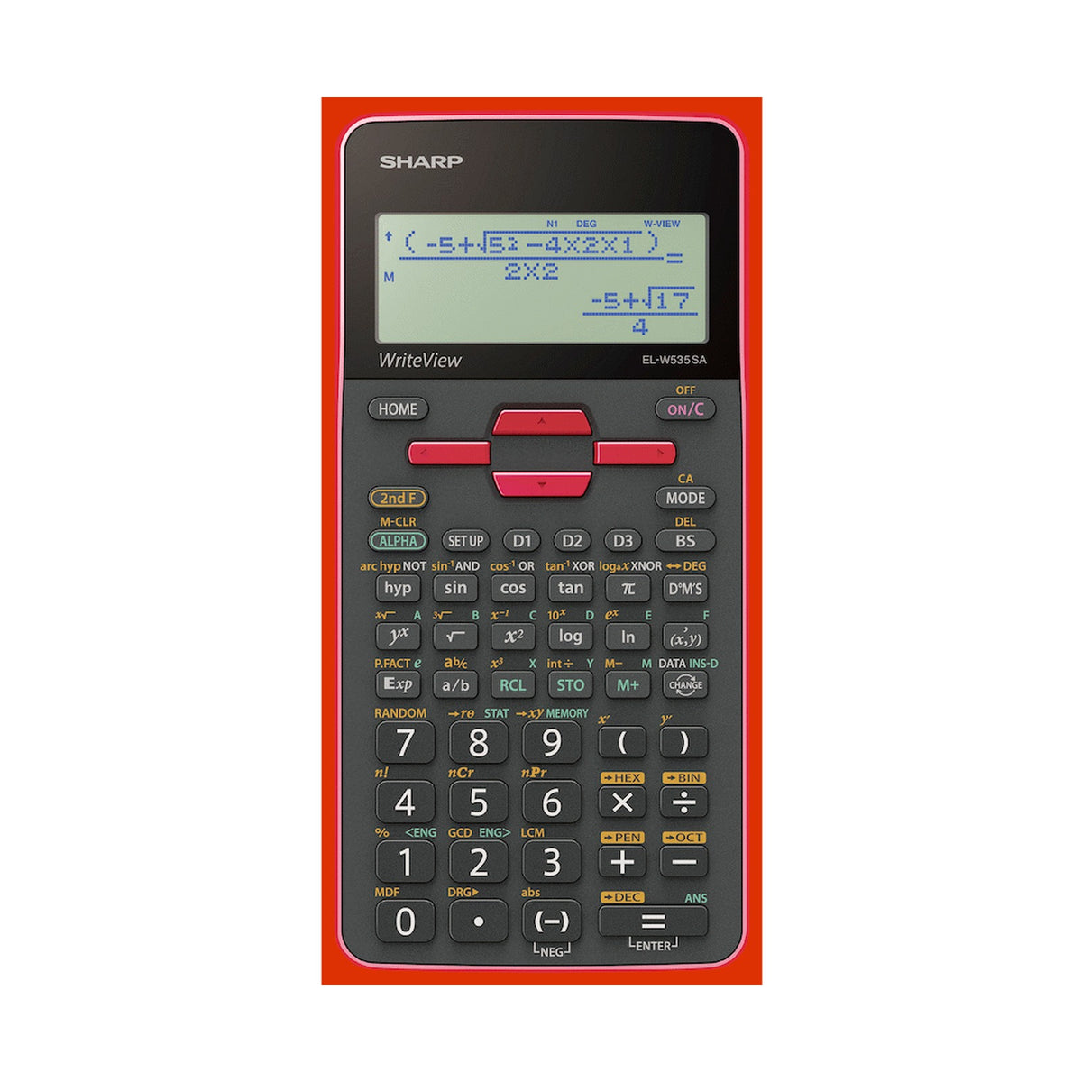 Sharp EL535 Scientific Calculator - 422 Functions- Red