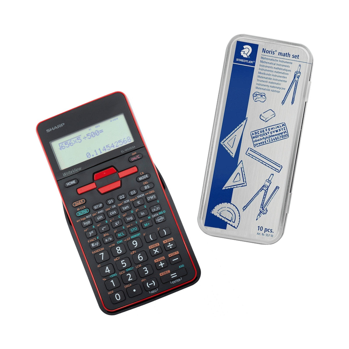 Sharp EL535 Scientific Calculator - 422 Functions- Red
