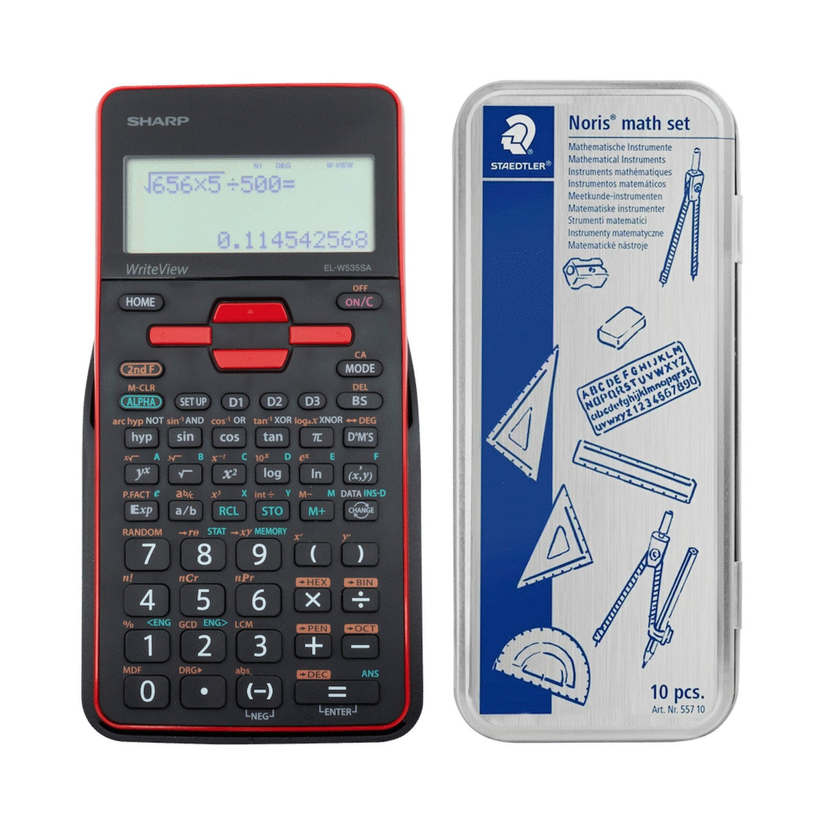 Sharp EL535 Scientific Calculator - 422 Functions- Red