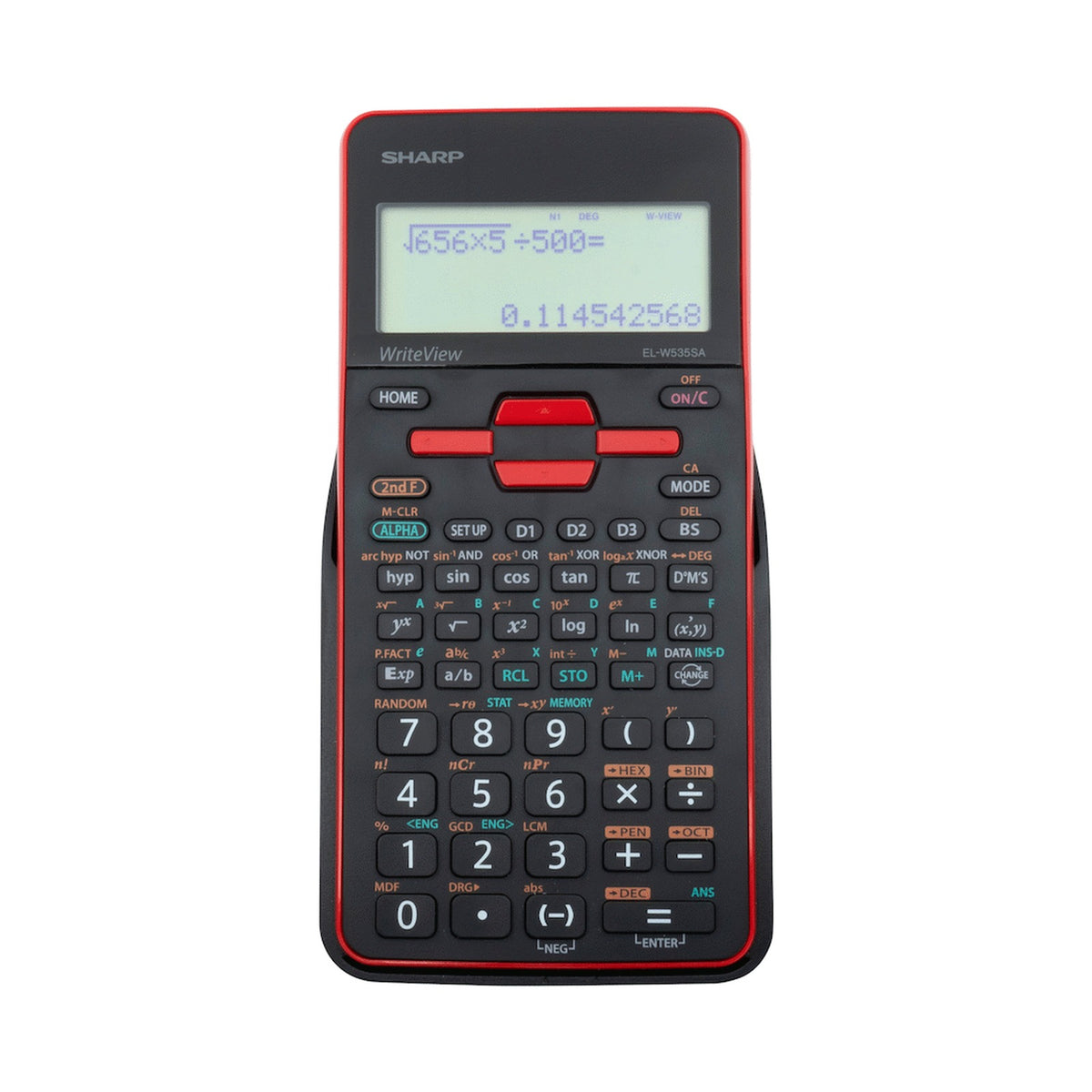 Sharp EL535 Scientific Calculator - 422 Functions- Red