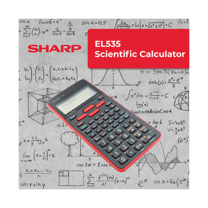 Sharp EL535 Scientific Calculator - 422 Functions- Red