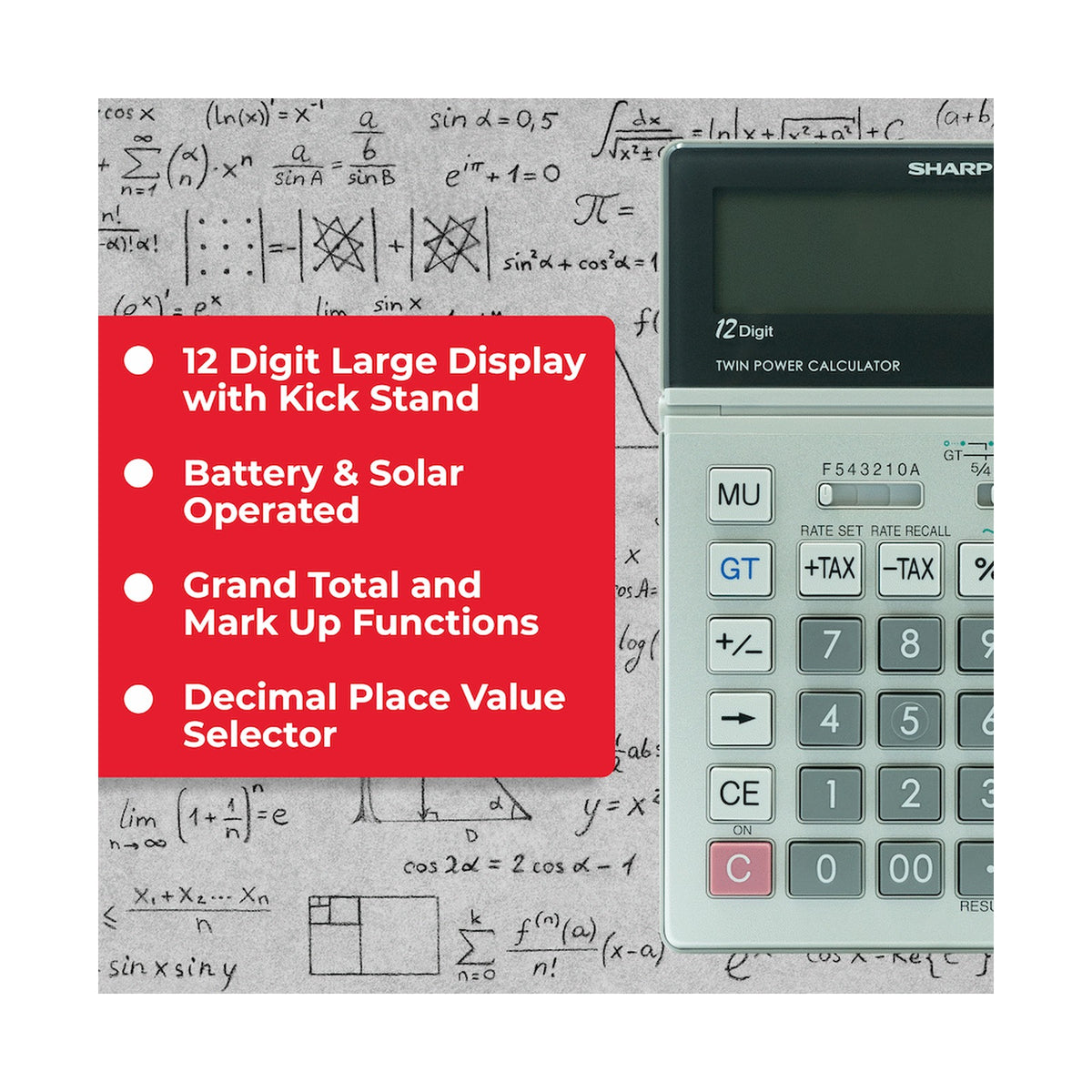 Sharp El2128V Semi-Desk Calculator