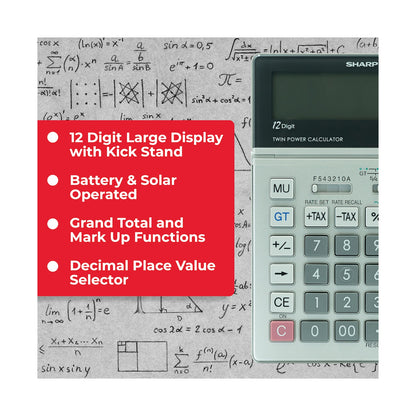 Sharp El2128V Semi-Desk Calculator
