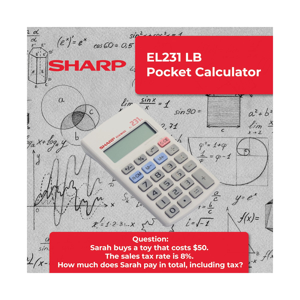 Sharp EL231 LB Pocket Calculator