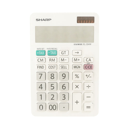 Sharp ElsiMate EL334WB - 12 Digit Desk Calculator