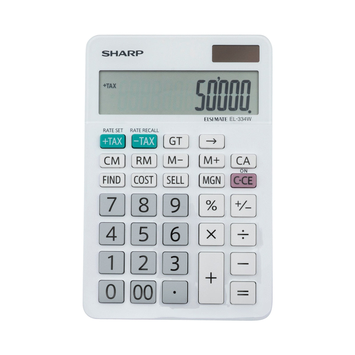 Sharp ElsiMate EL334WB - 12 Digit Desk Calculator