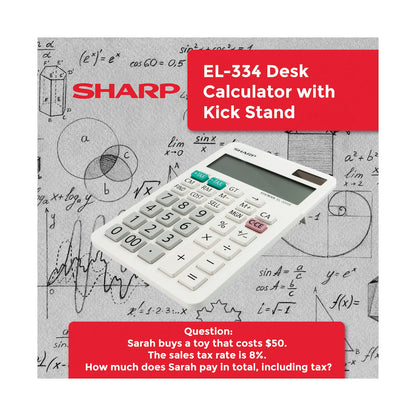 Sharp ElsiMate EL334WB - 12 Digit Desk Calculator