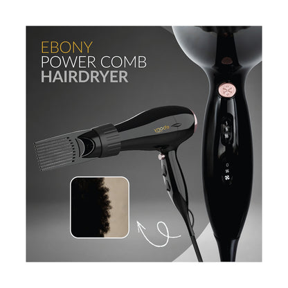 Elektra Ebony Power Comb Hairdryer