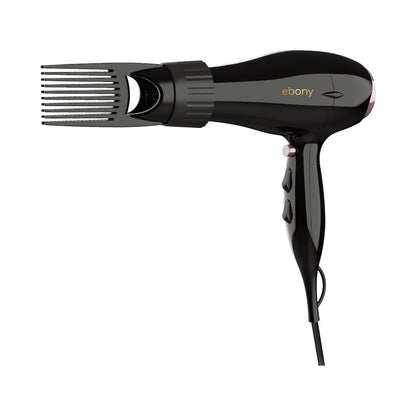 Elektra Ebony Power Comb Hairdryer