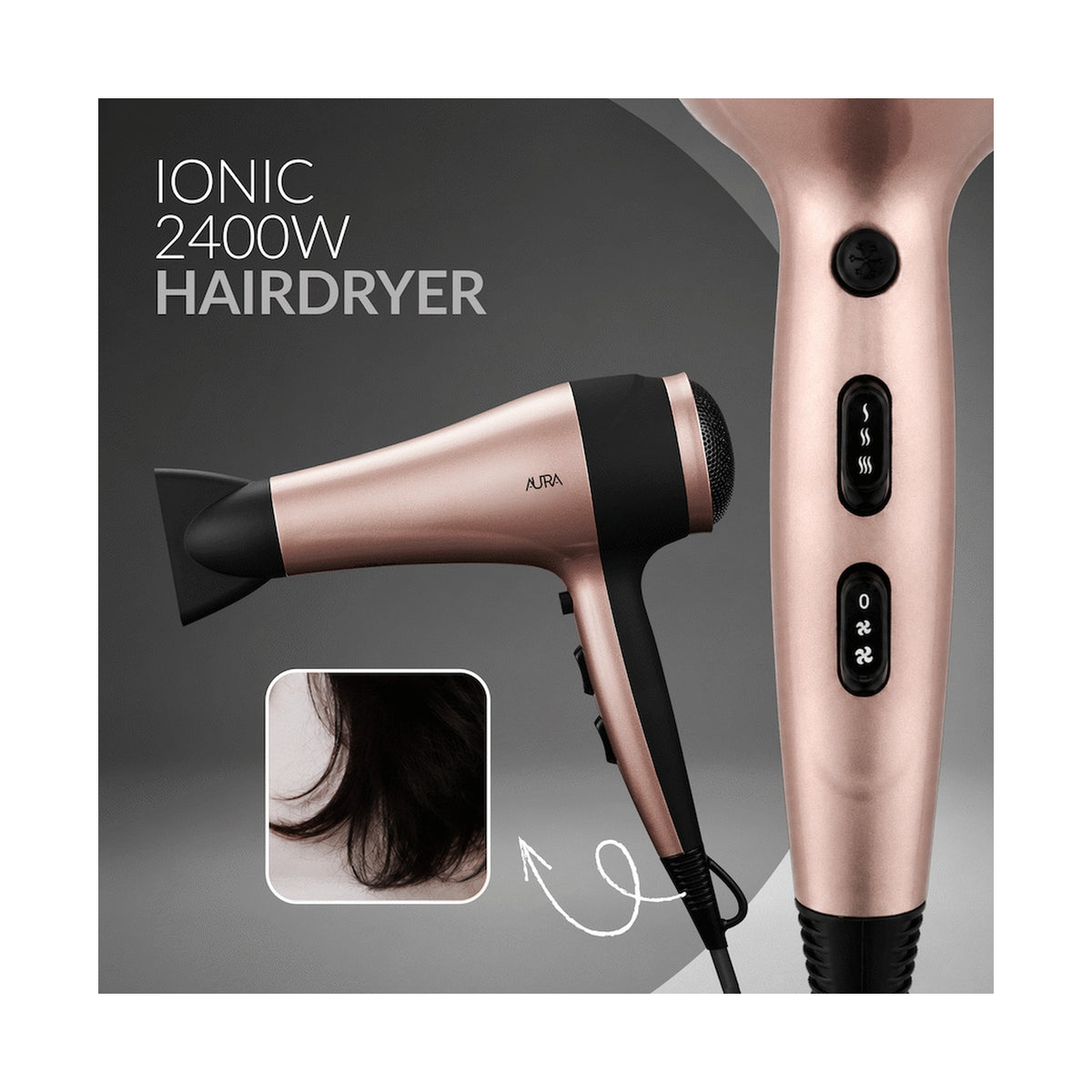 Aura by Elektra 2400W Ionic Hair Dryer