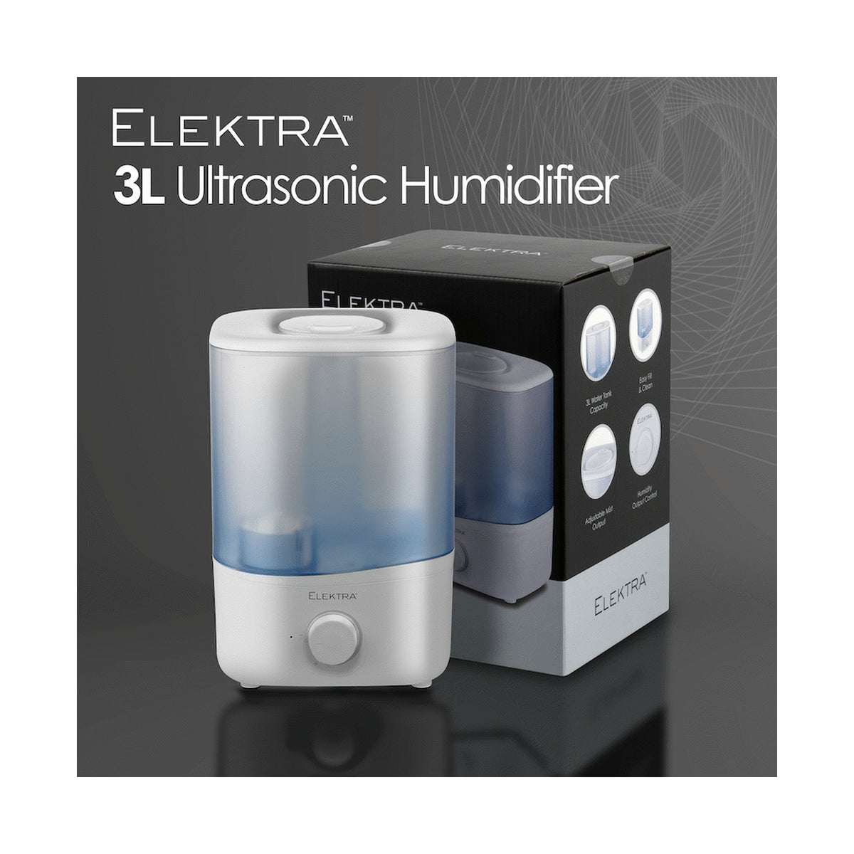 Elektra 3L Ultrasonic Humidifier