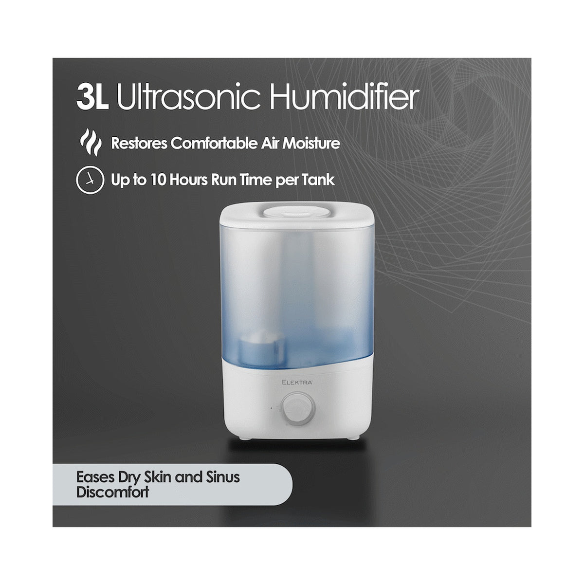 Elektra 3L Ultrasonic Humidifier