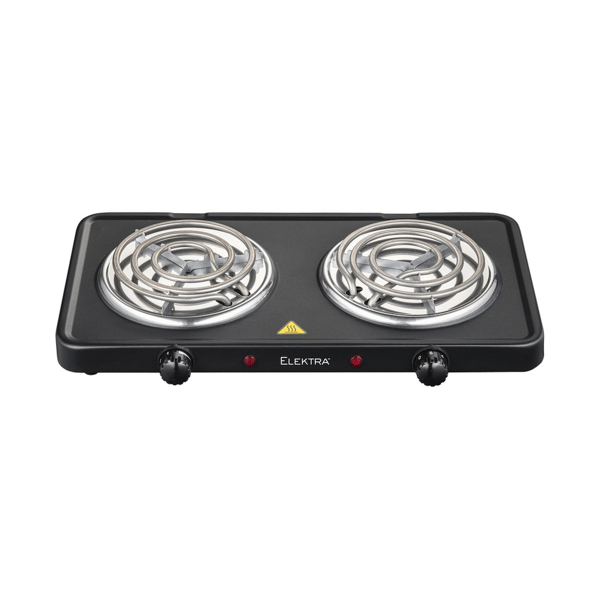 Elektra Double Spiral Hot Plate - Black