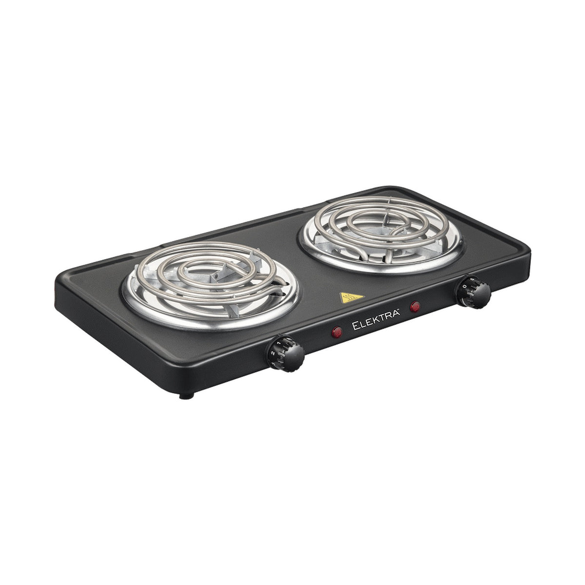 Elektra Double Spiral Hot Plate - Black