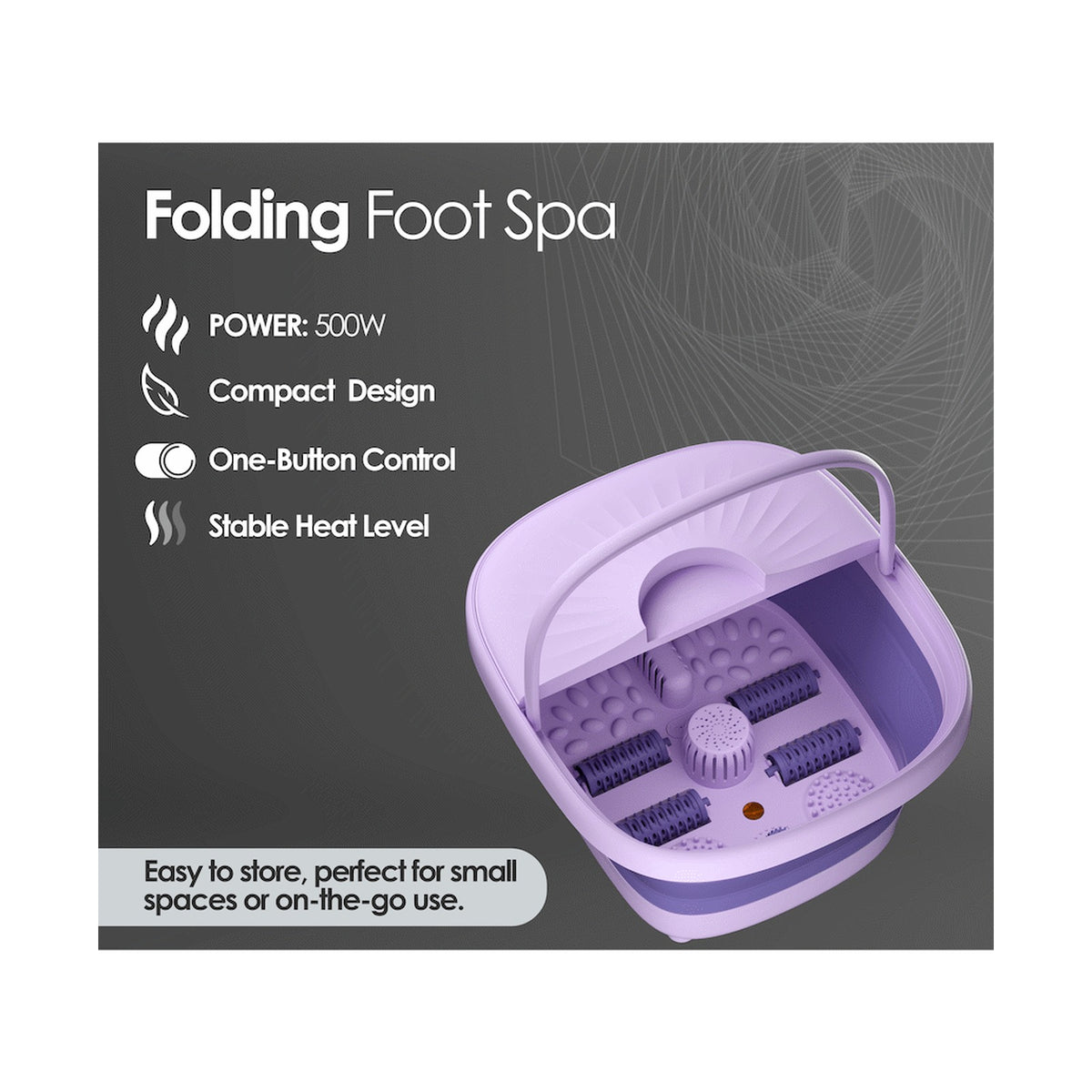 Elektra Folding Foot Spa Purple