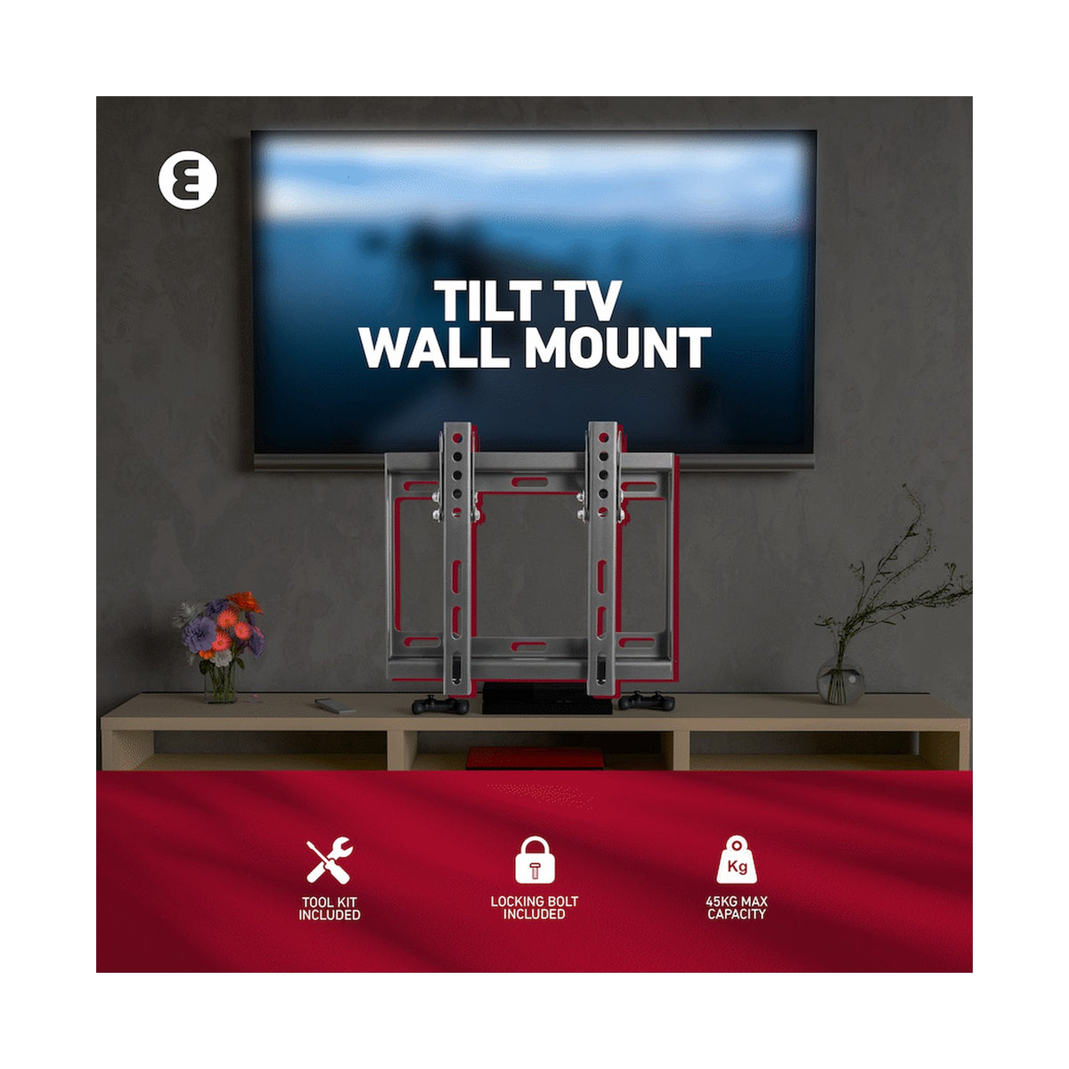 Ellies Solid series Tilt TV Wall Mount For 23" - 42" TVs