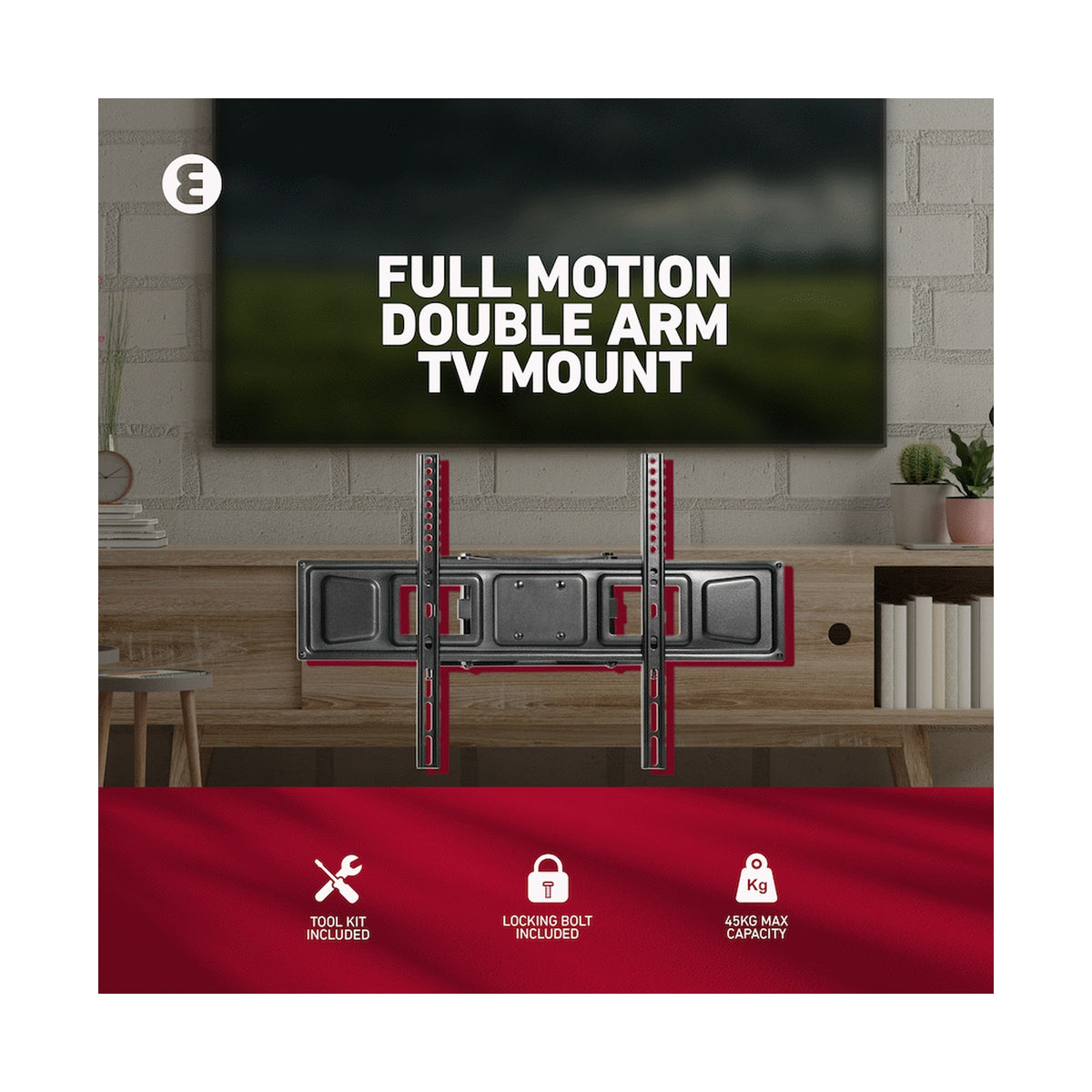 Ellies Solid series Full Motion Double Arm Mount 37"-86"TVs