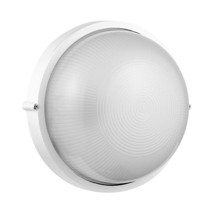 Ellies Illume Series - AC Round Bulkhead - Aluminium + Glass - E27 Base -WT