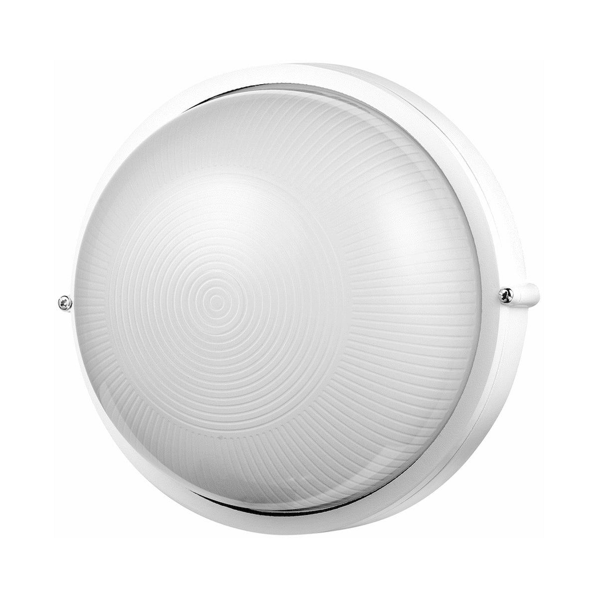 Ellies Illume Series - AC Round Bulkhead - Aluminium + Glass - E27 Base -WT