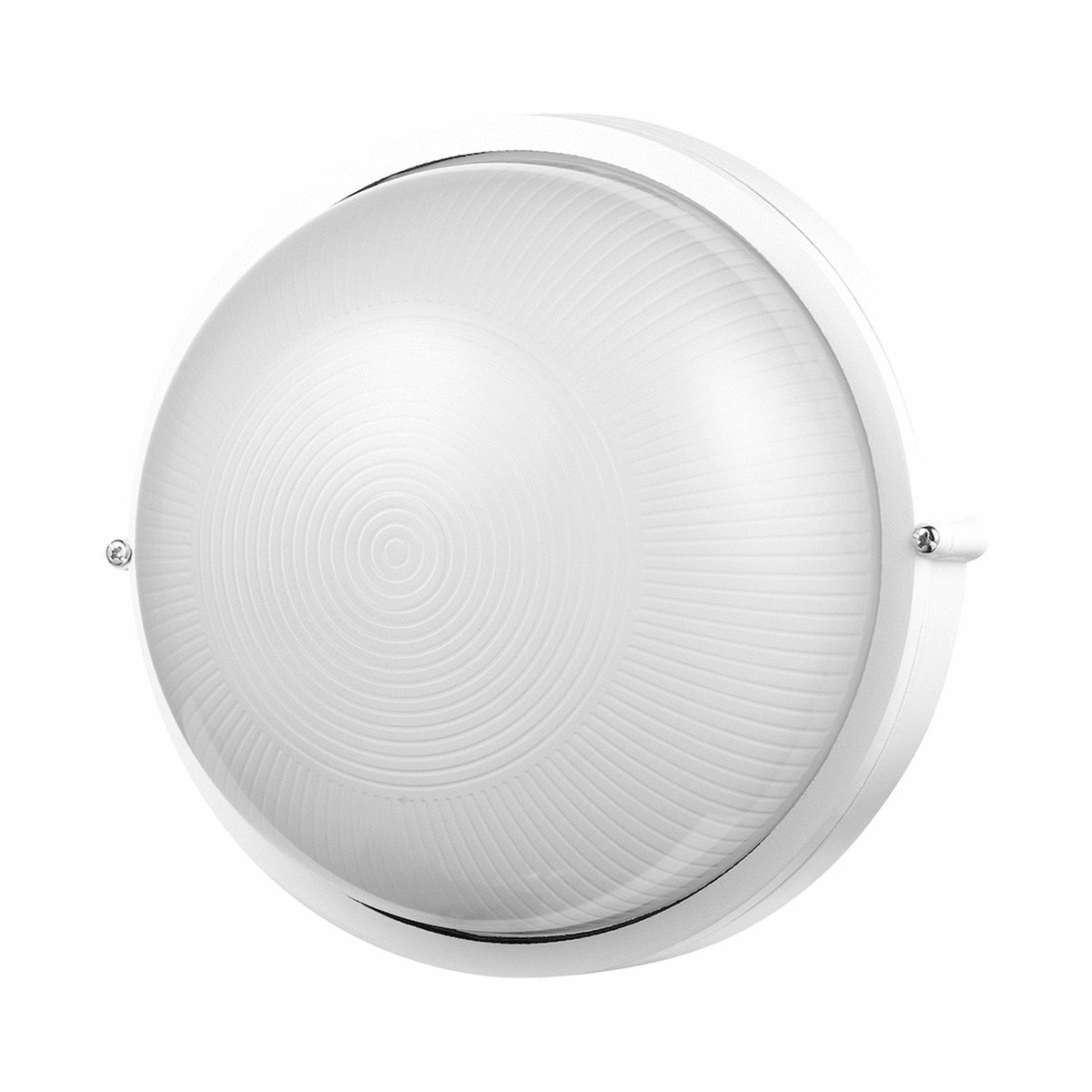 Ellies Illume Series - Large AC Round Bulkhead - Aluminium + Glass - E27 Base -WT