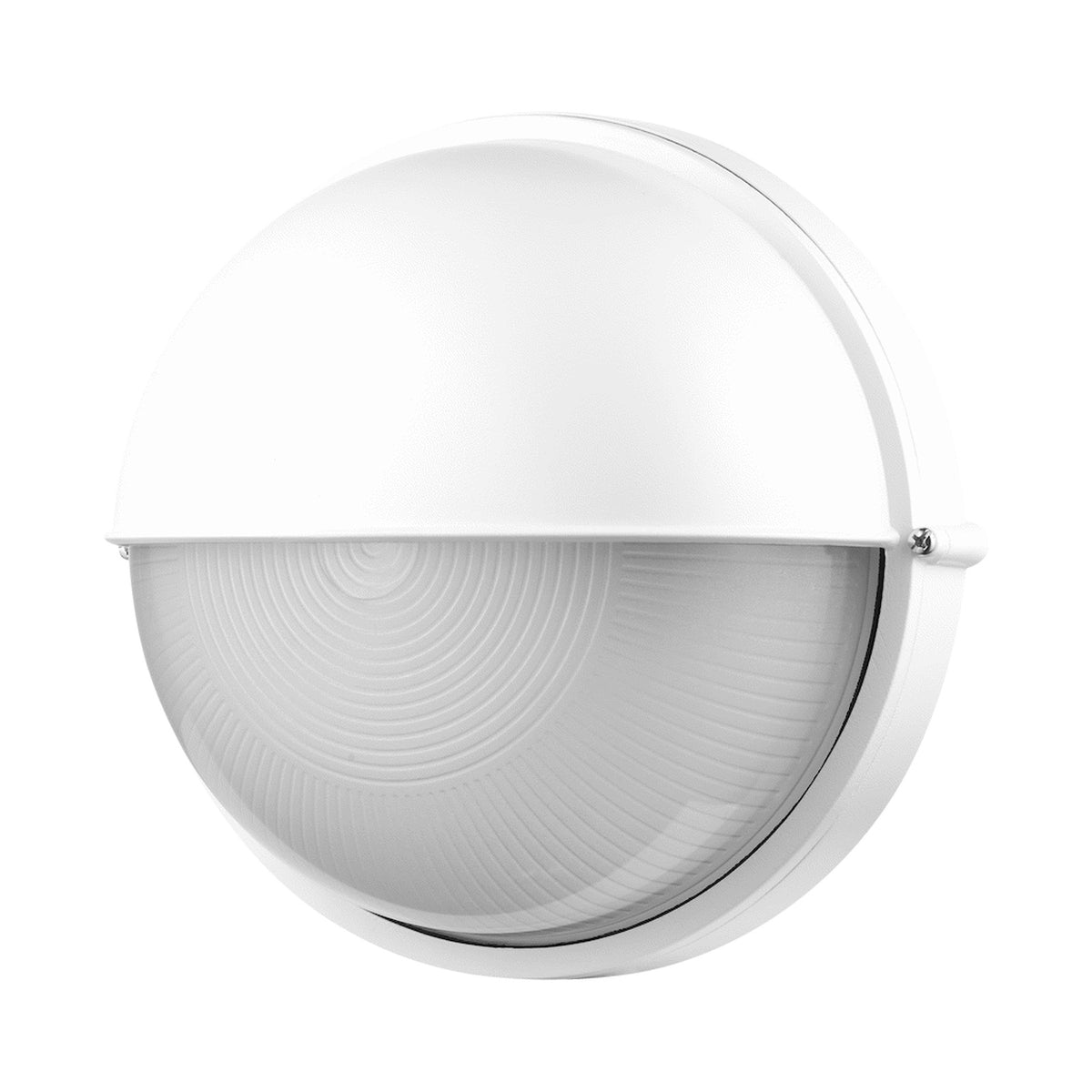 Ellies Arc Series - AC Round Bulkhead - Aluminium + Glass - E27 Base -WT
