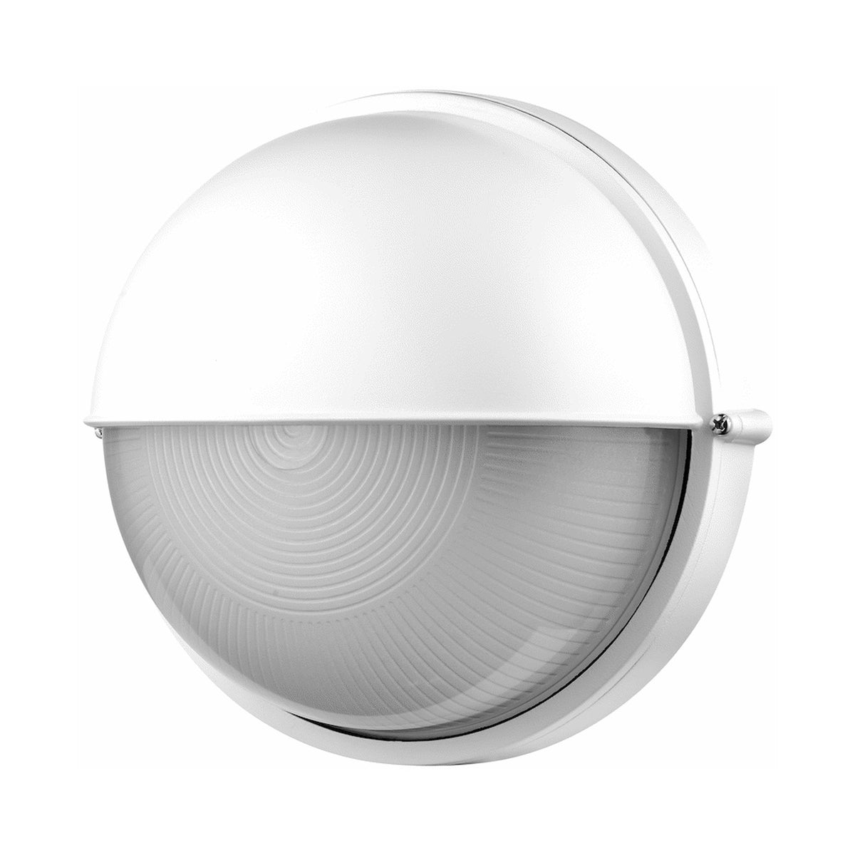Ellies Arc Series - AC Round Bulkhead - Aluminium + Glass - E27 Base -WT