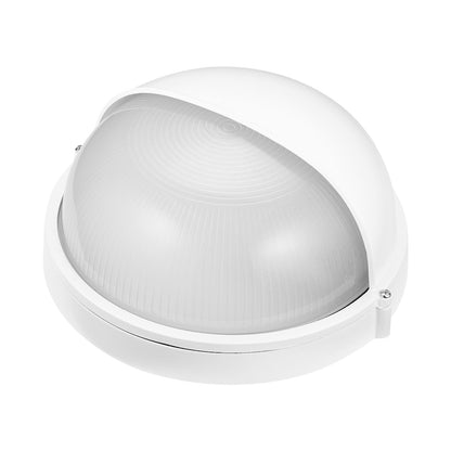 Ellies Arc Series - Large AC Round Bulkhead - Aluminium + Glass - E27 Base -WT