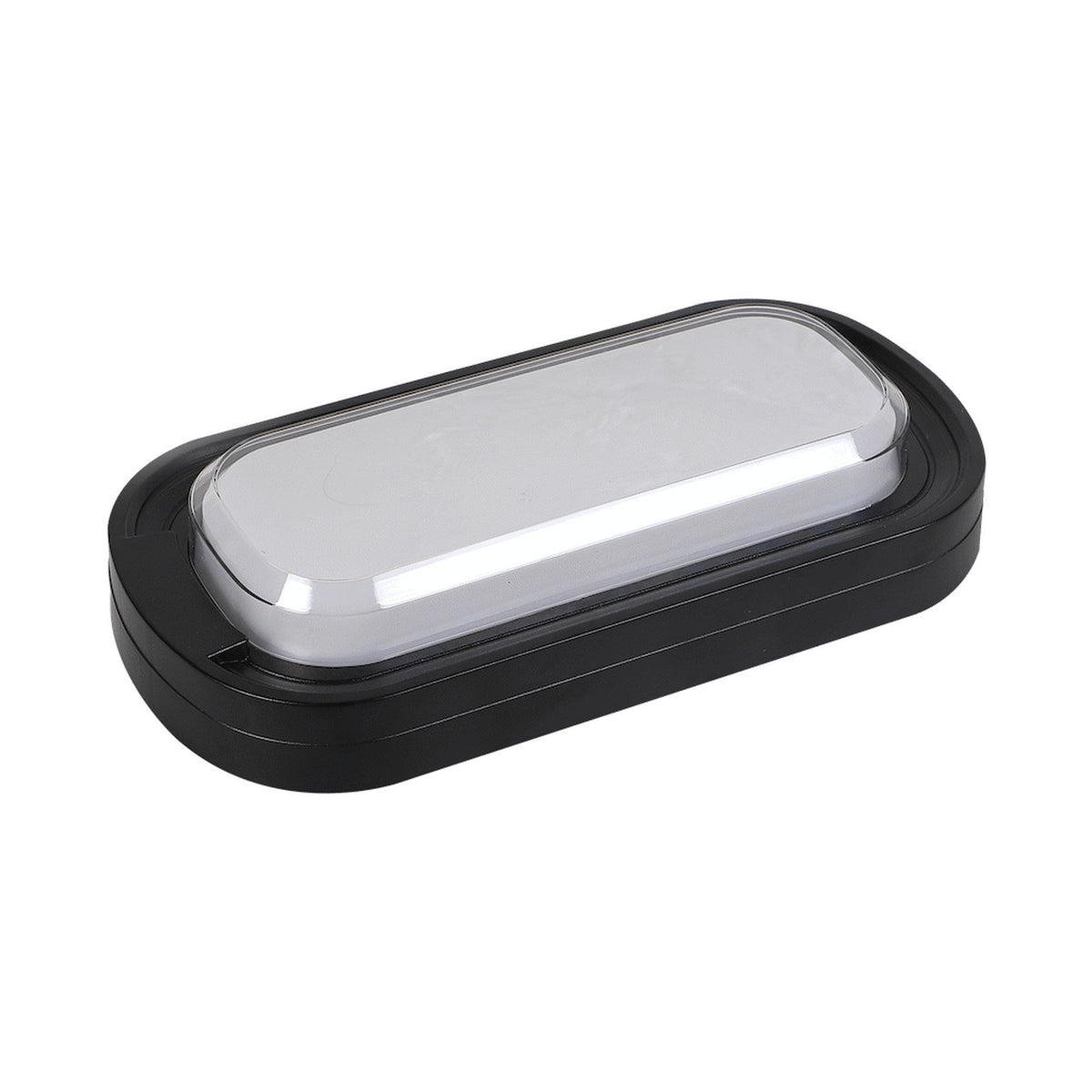 Ellies Ellipse Series AC 24W Capsule LED Bulkhead - PC - BK