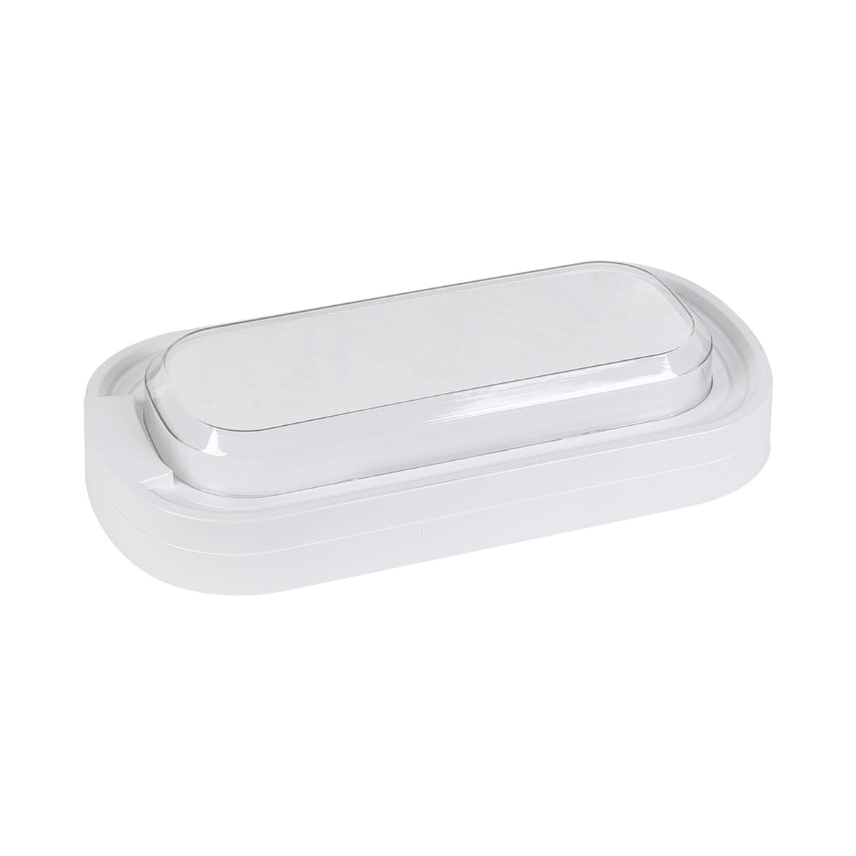 Ellies Ellipse Series AC 24W Capsule LED Bulkhead - PC - WT