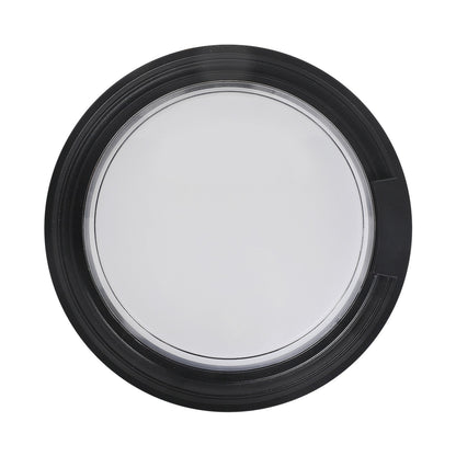 Ellies Cresent Series AC 24W Round LED Bulkhead - PC - BK