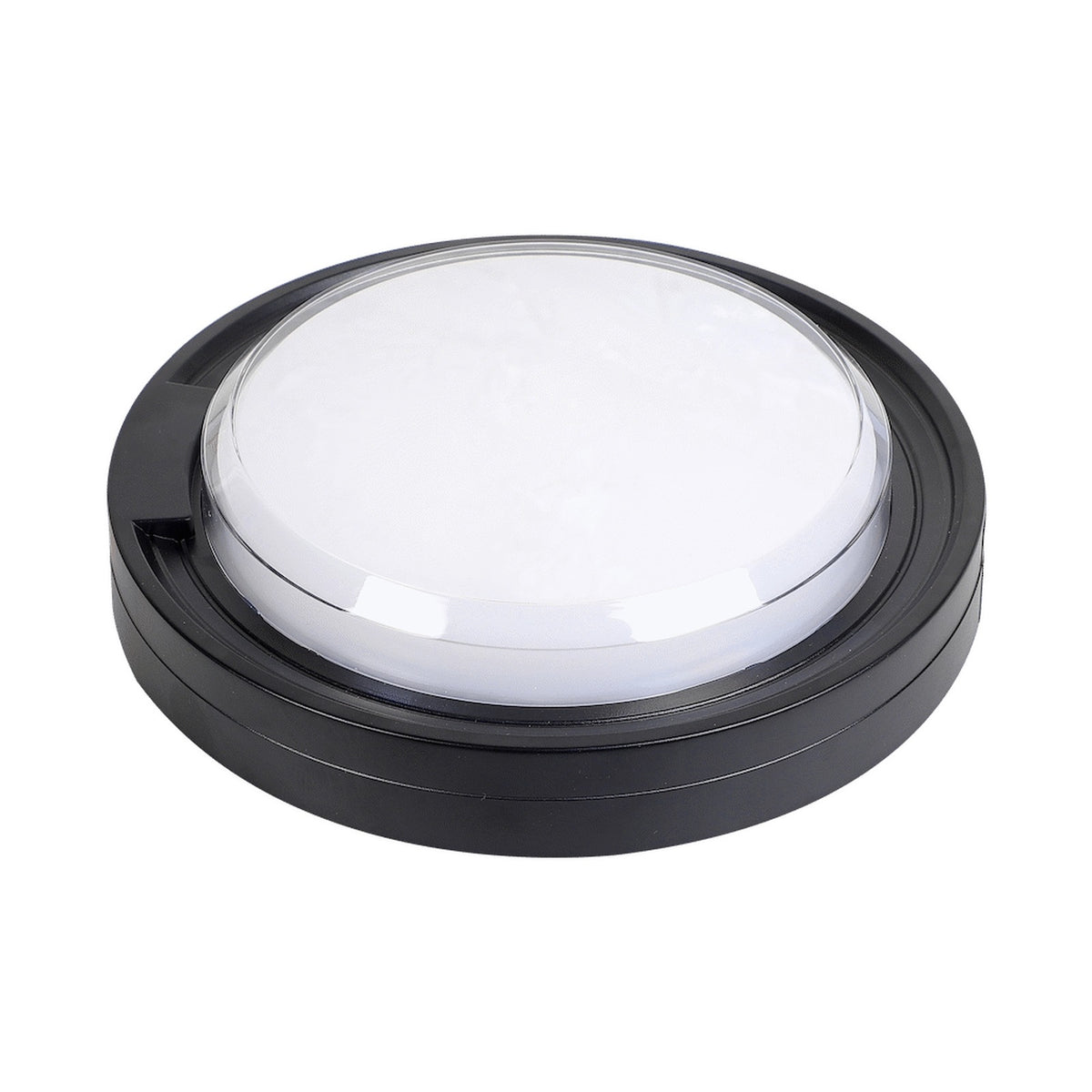 Ellies Cresent Series AC 24W Round LED Bulkhead - PC - BK
