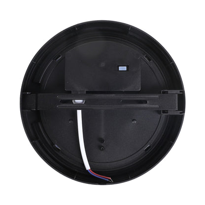 Ellies Cresent Series AC 24W Round LED Bulkhead - PC - BK