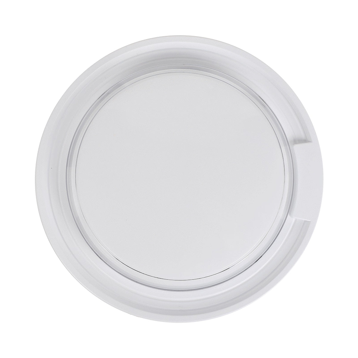 Ellies Cresent Series AC 24W Round LED Bulkhead - PC - WT
