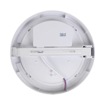Ellies Cresent Series AC 24W Round LED Bulkhead - PC - WT