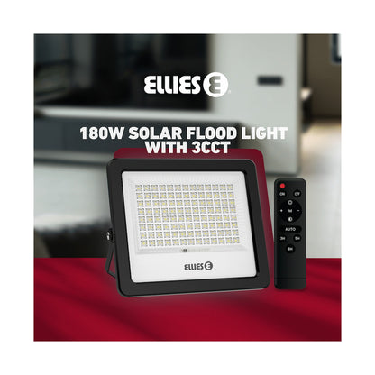 Ellies Nebula Series 180W Solar Flood Light  with 3CCT -BK