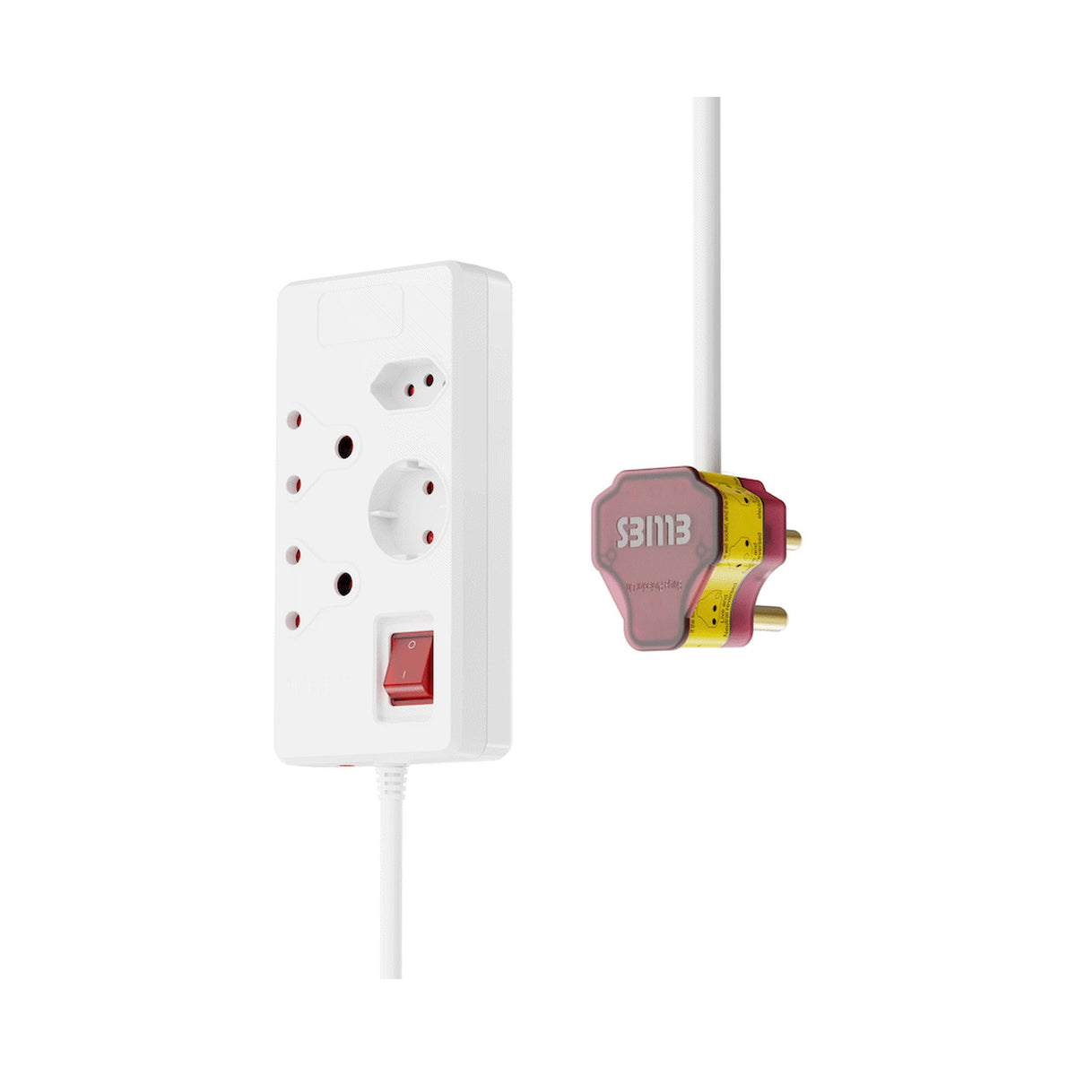 Ellies 4 way High Surge Multiplug 0.5M - WT