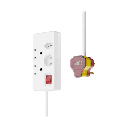 Ellies 4 way High Surge Multiplug 0.5M - WT