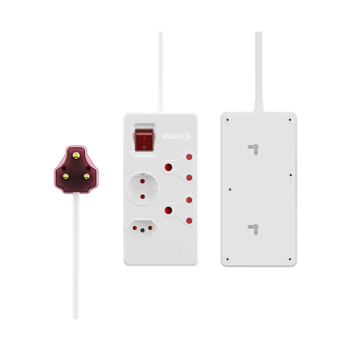 Ellies 4 way High Surge Multiplug 0.5M - WT