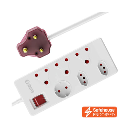 Ellies 6 way High Surge Multiplug 0.5M - WT