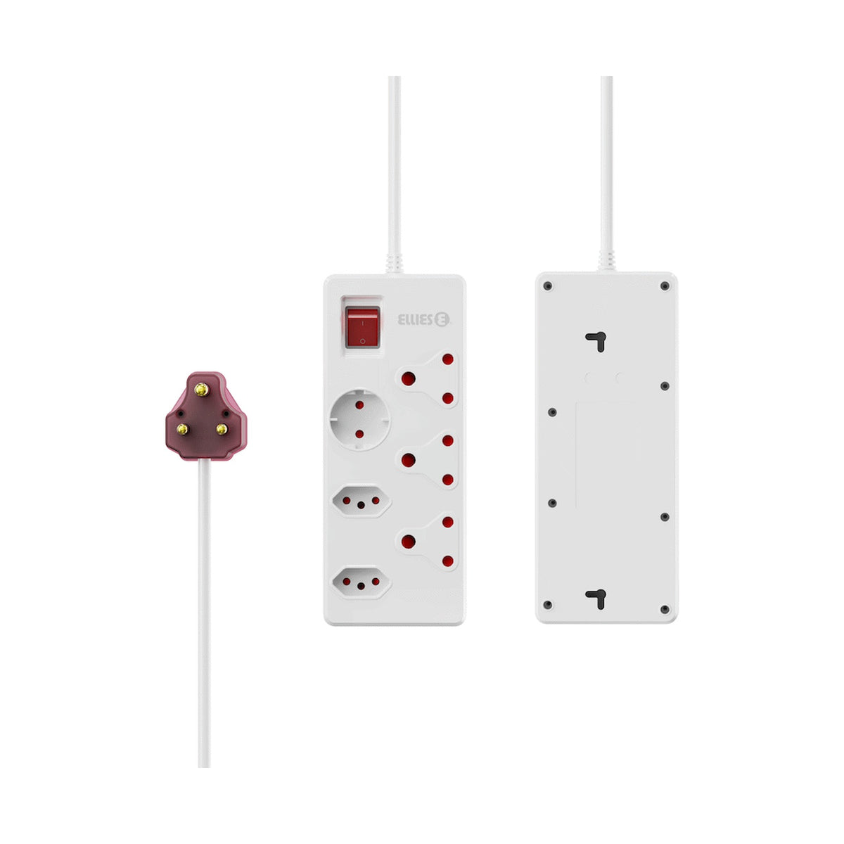 Ellies 6 way High Surge Multiplug 0.5M - WT