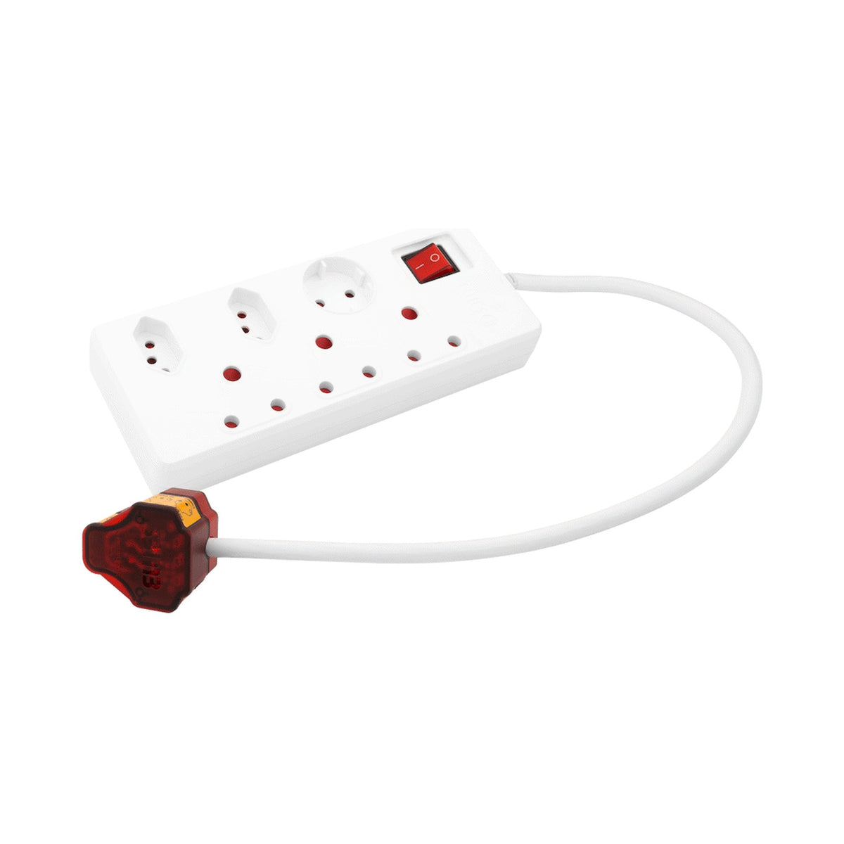 Ellies 6 way High Surge Multiplug 0.5M - WT