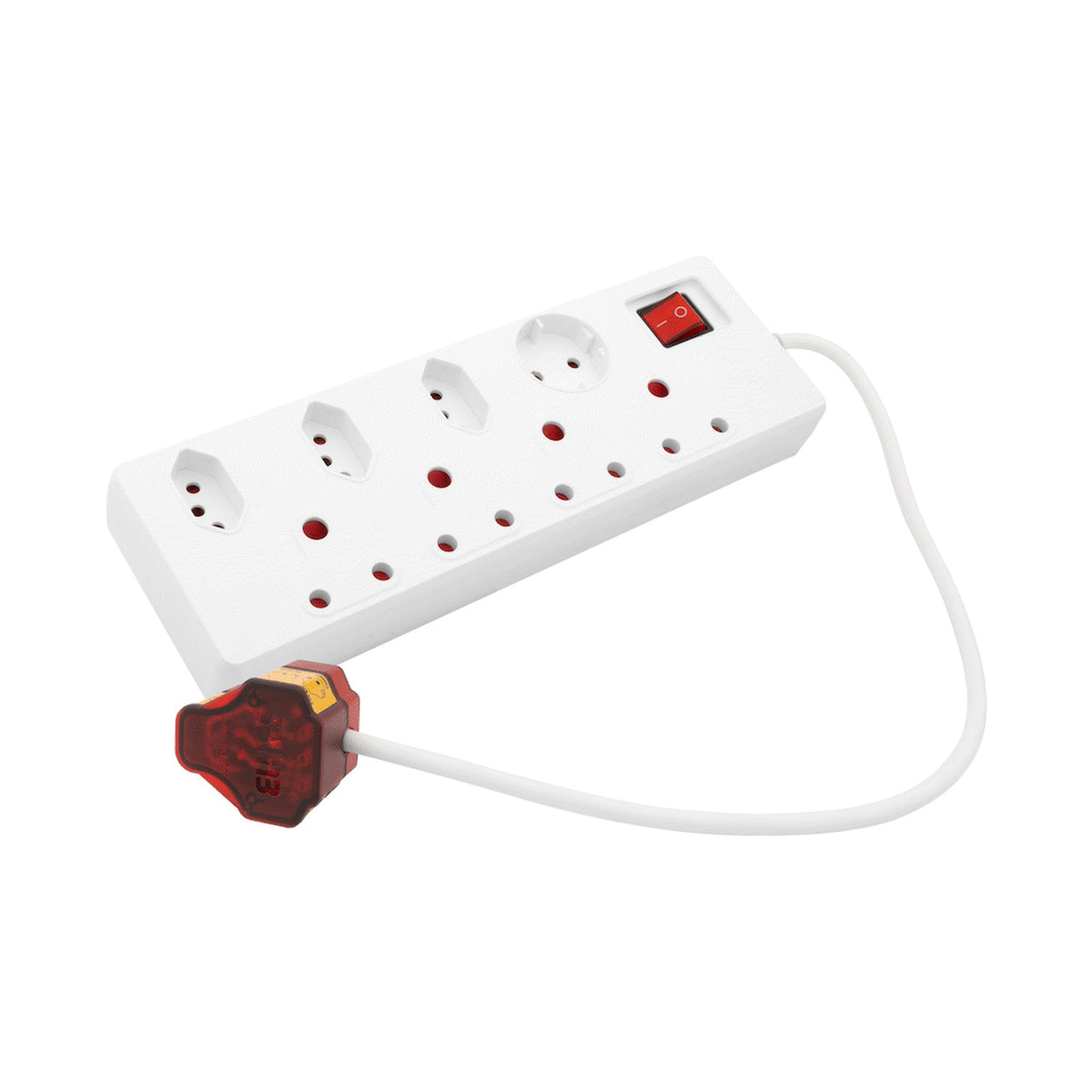 Ellies 8-Way High Surge Multiplug 0.5m - WT