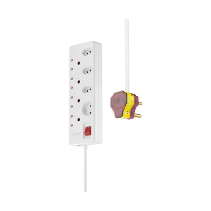 Ellies 8-Way High Surge Multiplug 0.5m - WT