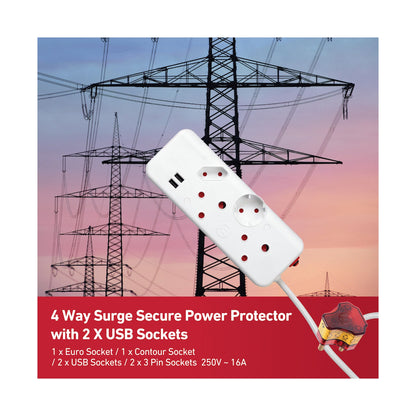 Ellies 4-Way High Surge Multiplug