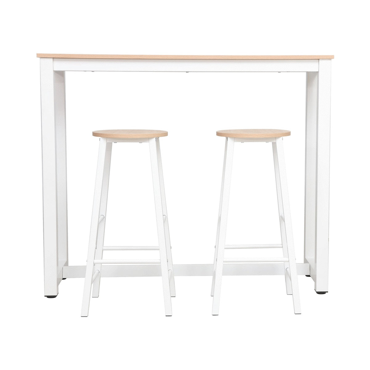 Everfurn Chenin 3-Piece Bar Table & Stool Set with Powder-Coated Frame