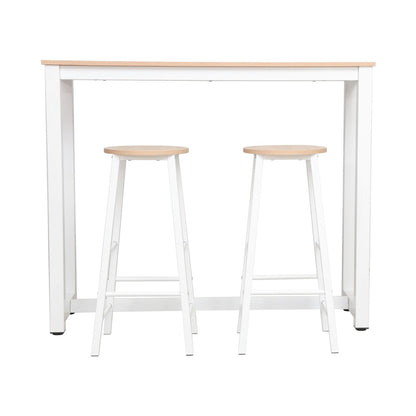 Everfurn Chenin 3-Piece Bar Table & Stool Set with Powder-Coated Frame