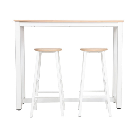 Everfurn Chenin 3-Piece Bar Table & Stool Set with Powder-Coated Frame
