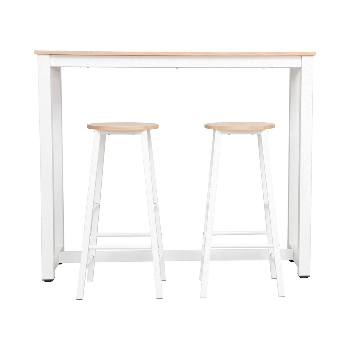 Everfurn Chenin 3-Piece Bar Table & Stool Set with Powder-Coated Frame