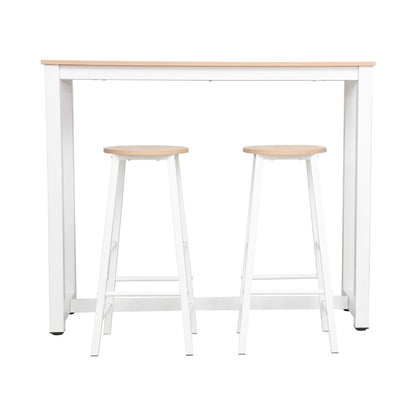 Everfurn Chenin 3-Piece Bar Table & Stool Set with Powder-Coated Frame