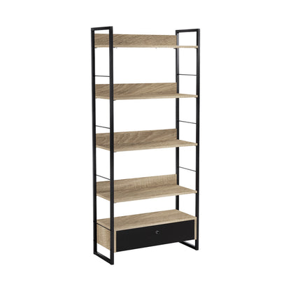Everfurn Baltic Wide Bookshelf with Large Drawer